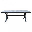 Tavolo Mackay 200x100x75 h cm in Alluminio Antracite
