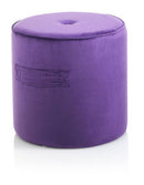 Pouf Imbottita 38x38x38 cm in Velluto Viola