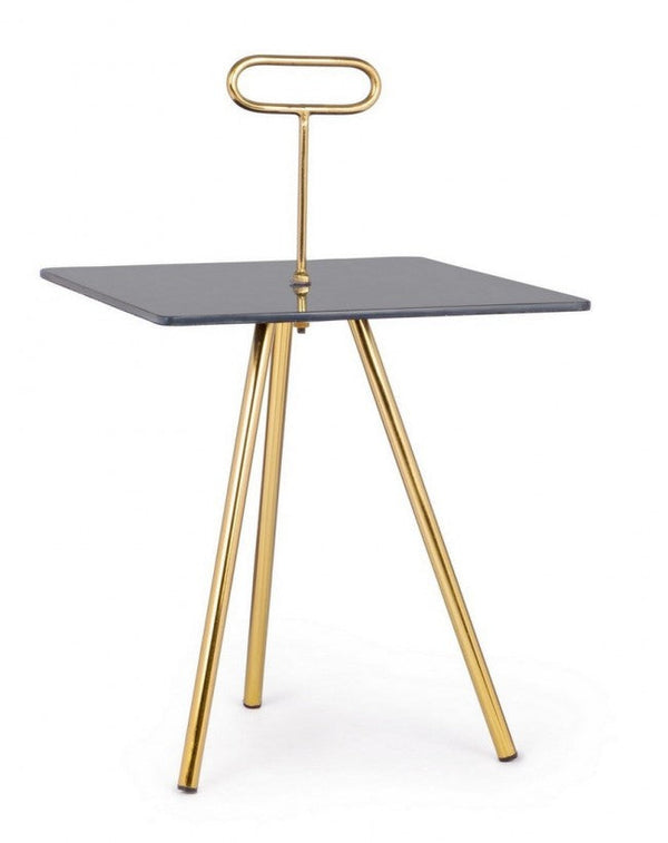 Inesh Rock Quadratischer Couchtisch 40x40 aus Glas sconto