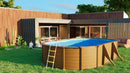 Piscina Ovale Fuori Terra 610x375xh120 cm in Acciaio e PVC Gre Pacific
