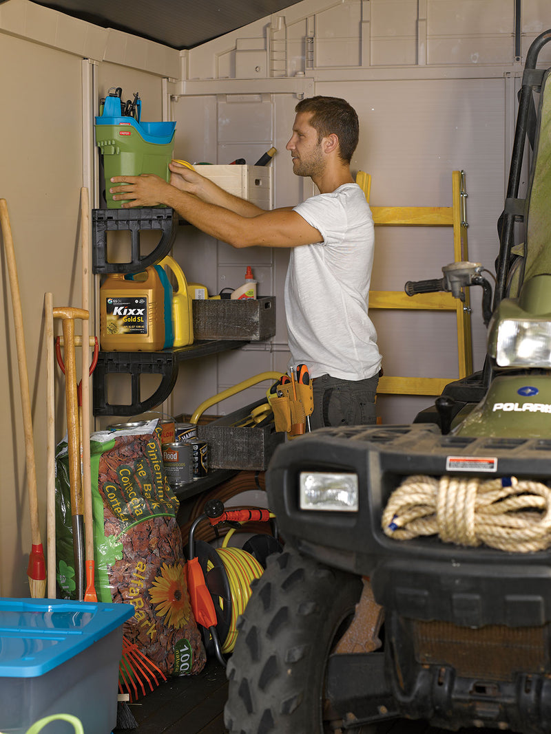 Casetta da Giardino con Mensole 256,5x331,5x243 cm Keter Factor 8x11 in Polipropilene Rinforzato Beige      