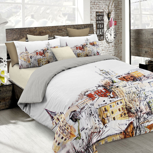 prezzo Bettbezug mit Aufdruck auf der Doppeltasche und den Kissenbezügen