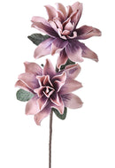 Set 2 Fiori di Dalia Composta da 2 Fiori Artificiali Altezza 94 cm Rosa