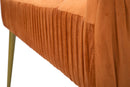Panca Lady Ruggine 120x45x55 cm in Legno Spugna Metallo e Poliestere Ruggine e Oro
