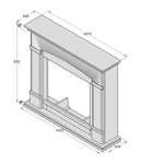 Camino Elettrico da Pavimento 107,2x95,2x24,5 cm Effetto Fiamma 1500W Sined Siena Rovere