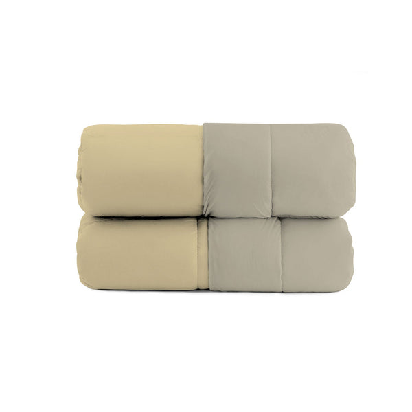 online Trapunta Invernale Tinta Unita in Microfibra 200gr Tortora Panna Varie Misure