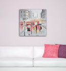 Dipinto su Tela Rain London 100x3x100 cm in Legno e canvas