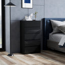 Cassettiera 5 Cassetti 55x34x100 cm Design Moderno e Multiuso in Legno Nero      
