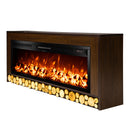 Camino Elettrico da Pavimento 63x150x30 cm Effetto Fiamma 1500W Rio & Tanzania Bianco