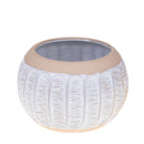 Set 2 Contenitori Decorativo Ø 19 H 13 cm Bombato