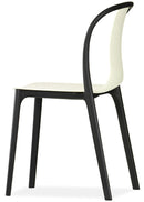 Set 4 Sedie da Giardino in Polipropilene Vandi Bianco e Nera