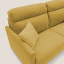 Divano Letto 2 Posti 176x102x97 cm in Tessuto Giallo
