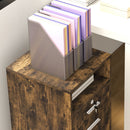 Cassettiera da Ufficio Portadocumenti con Serratura 39x40x65 cm in Legno Marrone
