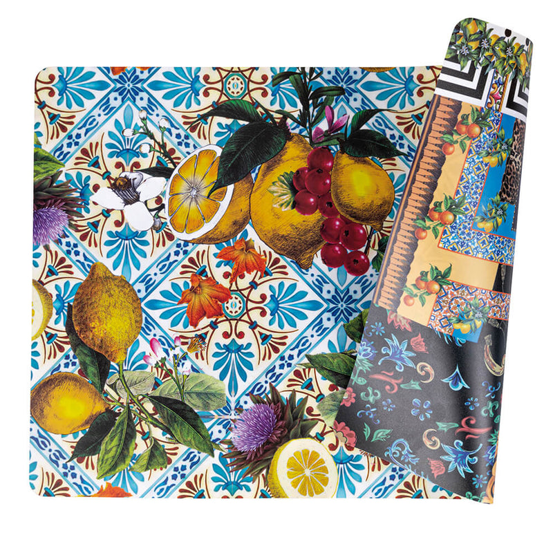 Set 6 Tovagliette Double Face 45x30x0,1 cm  in PVC VdE Tivoli 1996 Italian Beauty