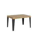  Tavolo Allungabile 140-244x90x77 cm Flame Quercia Natura Telaio Antracite