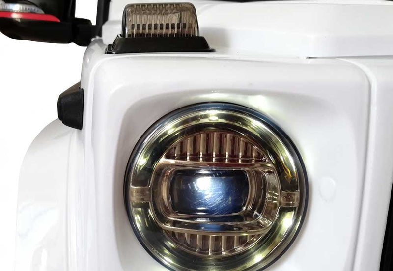 Macchina Elettrica per Bambini 12V con Licenza Mercedes G63 AMG Fuoristrada Bianca
