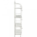 Portapiante Emma 4 Piani 60x32x160 h cm in Acciaio Bianco