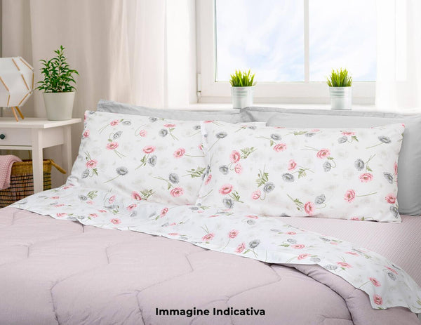 acquista Set aus Baumwolllaken oben und unten mit Ecken und Kissenbezügen in Cober Garden Blue in verschiedenen Größen