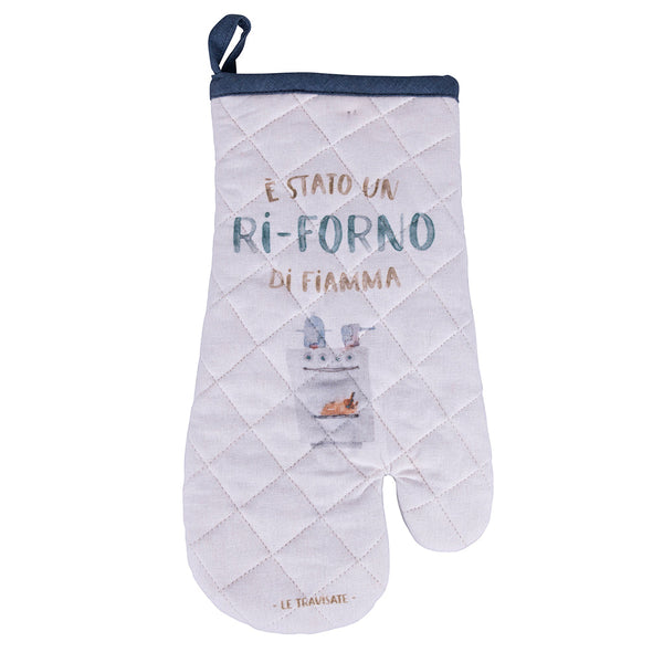 Guanto Cucina Ri-Forno Ri-Forno in Cotone VdE Tivoli 1996 Le Travisate Bianco online