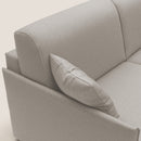 Divano Letto 2 Posti 149x90x96 cm in Tessuto Panna
