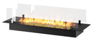 Bruciatore a Bioetanolo da Incasso 100x32x15 cm Insert Slim 1000 Nero con Vetro