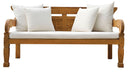 Panchina da Giardino 210x112x103 cm Bali in Teak con Cuscini e Pollow  Ecrù