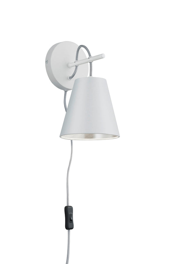 E14 Außenwandleuchte aus mattweißem Metall online