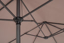 Ombrellone da Giardino 400x200x236 cm in Acciaio Brasil Tortora