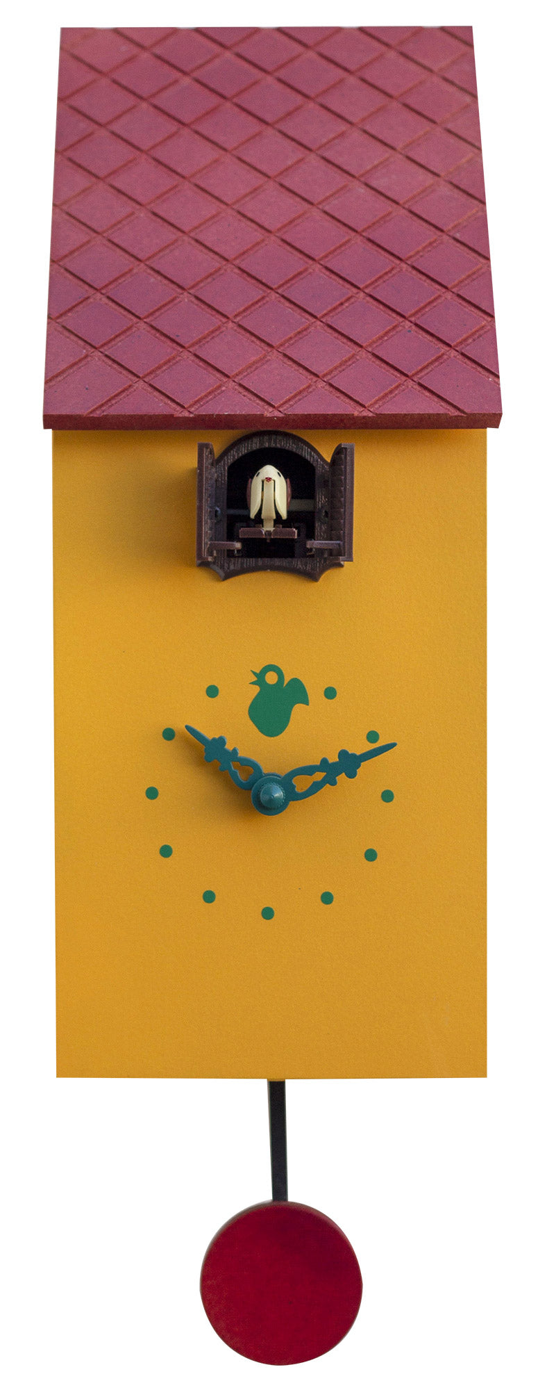 Orologio a Cucù da Parete 13x30x12 cm Pirondini Italia Portofino Giallo Melone