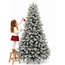 Albero di Natale Innevato Nebraska 240 cm Folto e Voluminoso con Effetto Neve Verde      