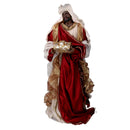 Natività tessuto bordeaux con re magi cm xh81