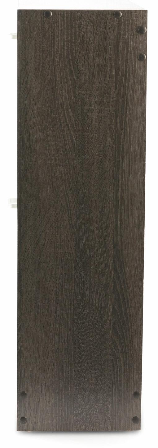 Scarpiera 2 Scomparti in MDF 63x24x80 cm Soriani Bianco e Grigio Scuro