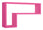 Mensola da Parete a Forma di L 61x37x15,5 cm in Fibra di Legno Lettera Fuxia