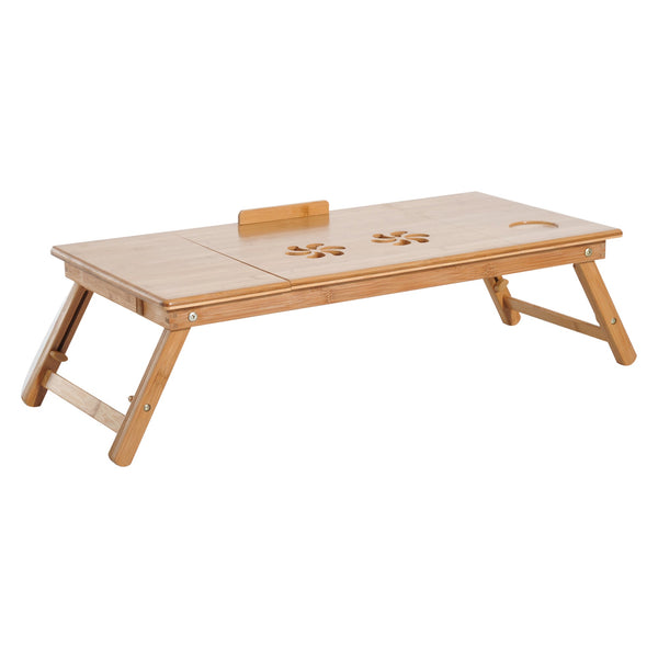 Tavolino da Letto per PC Pieghevole e Inclinabile con Cassetto 72x35x22-30 Colore Legno online