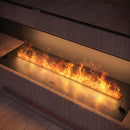 Camino a Vapore da Incasso 120x50x(19,8)x40 cm Invapo Inside C1200 con Ricarica Automatica in Acciaio Nero      