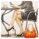 Quadro donna seduta cm 100x100