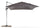 Dezentraler Gartenschirm 3x4m aus Aluminium und dunkelgrauem Senso-Polyester