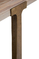 Tavolo Ankara 180x90x78 cm in MDF e Ferro Marrone e Oro      