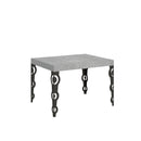 Tavolo Allungabile 110-194x70x77 cm Karamay Cemento e Antracite