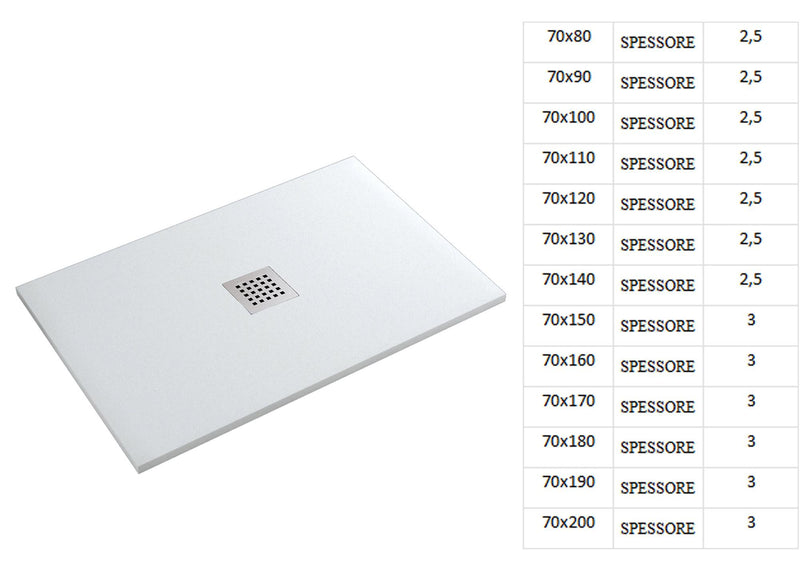 Piatto Doccia in Pietra Bonussi Ardesia Stone Central Crema Varie Misure