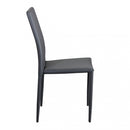 Sedia Cammie 41x50x91 h cm in Similpelle Grigio scuro