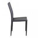 Sedia Cammie 41x50x91 h cm in Similpelle Grigio scuro