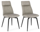Set 2 Sedie 48x64x92h cm Lawrence Pu Tortora 