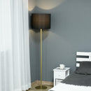 Lampada da Terra con Paralume in Stoffa E27 Ø40x160 cm  Oro