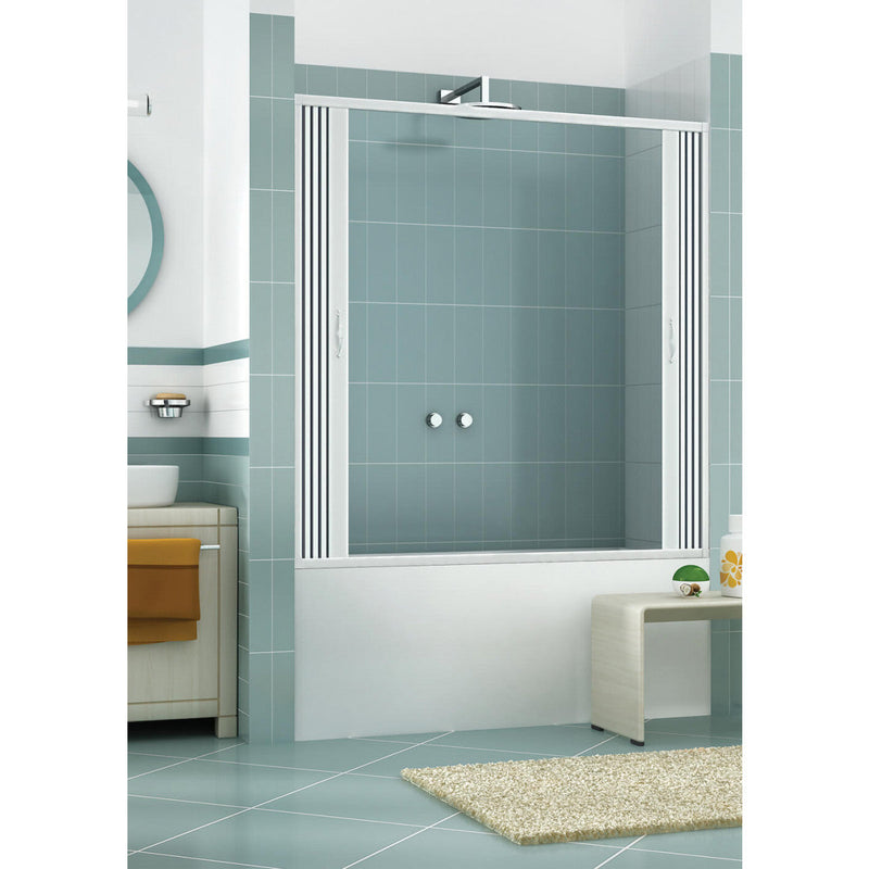 Sopravasca Paratia 1 Lato 2 Ante a Soffietto Apertura Centrale In PVC H150 Caldoni Stjerne