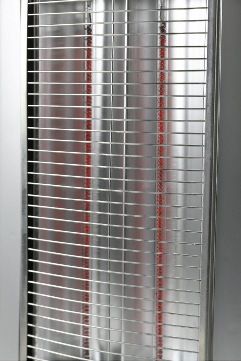 Stufa al Carbonio 1200W 2 Elementi Kooper Marrakech Silver