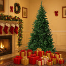 Albero di Natale Monte Saturno 180 cm 650 Rami Super Folto Realistico con Base a Croce in Ferro Verde      