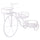 Portavasi 3 Ripiani Design a Bicicletta 78x25x48 cm in Ferro Battuto Bianco