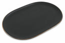 Piatto da Portata Ovale 39x26,5x2 cm in Stoneware Villa d'Este Home Tivoli Cala Dorata Nero