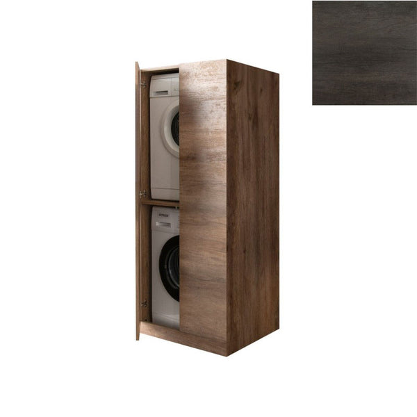sconto Mobile Lavanderia a Colonna per Lavatrice e Asciugatrice con Ante 70x70x174A cm in Nobilitato Unika Olmo Scuro